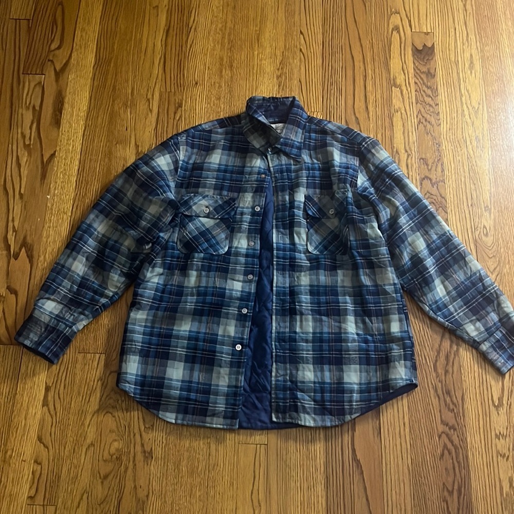 Windbreaker Men’s Blue Flannel Jacket